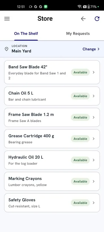 Timbba app screen